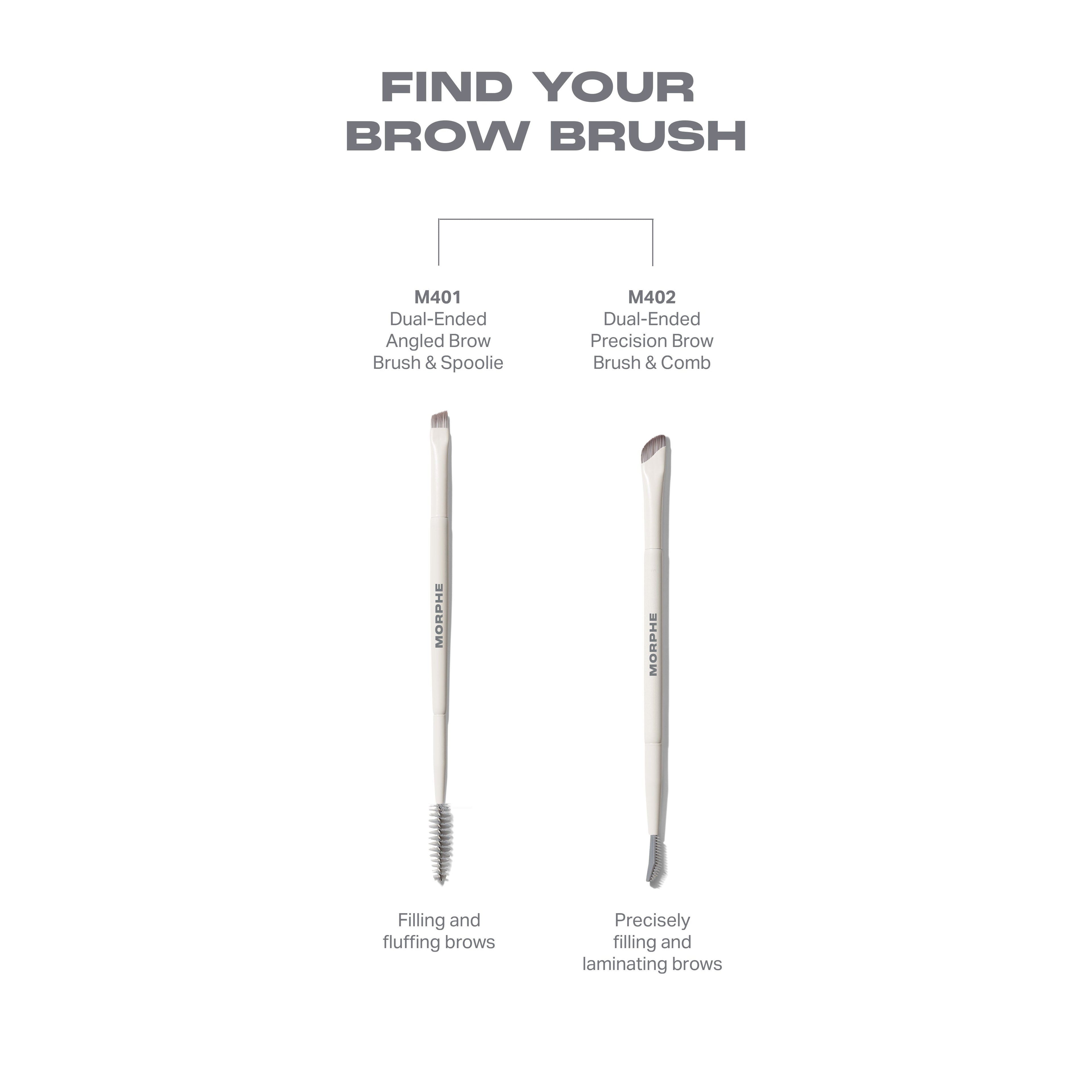 M401 Dual-Ended Angled Brow Brush & Spoolie