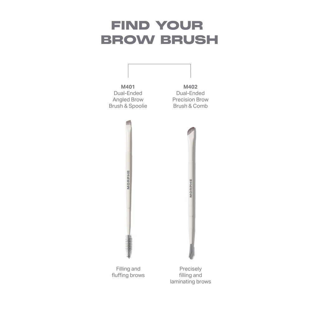 M402 Dual-Ended Precision Brow Brush & Comb