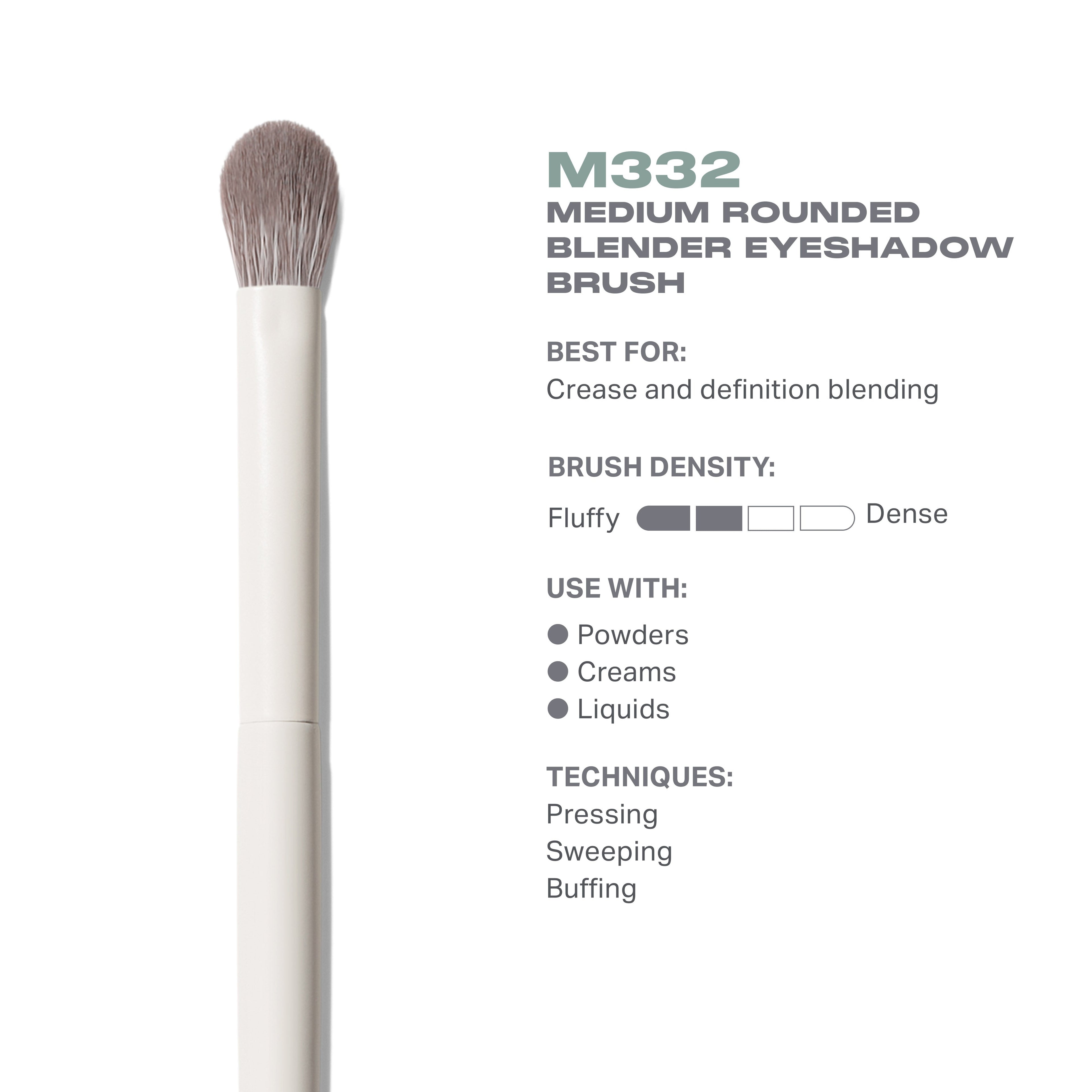 M332 Medium Rounded Blender Eyeshadow Brush