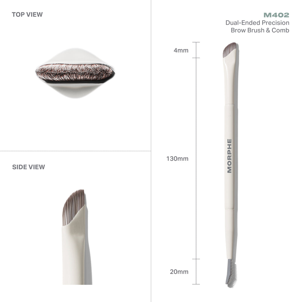 M402 Dual-Ended Precision Brow Brush & Comb
