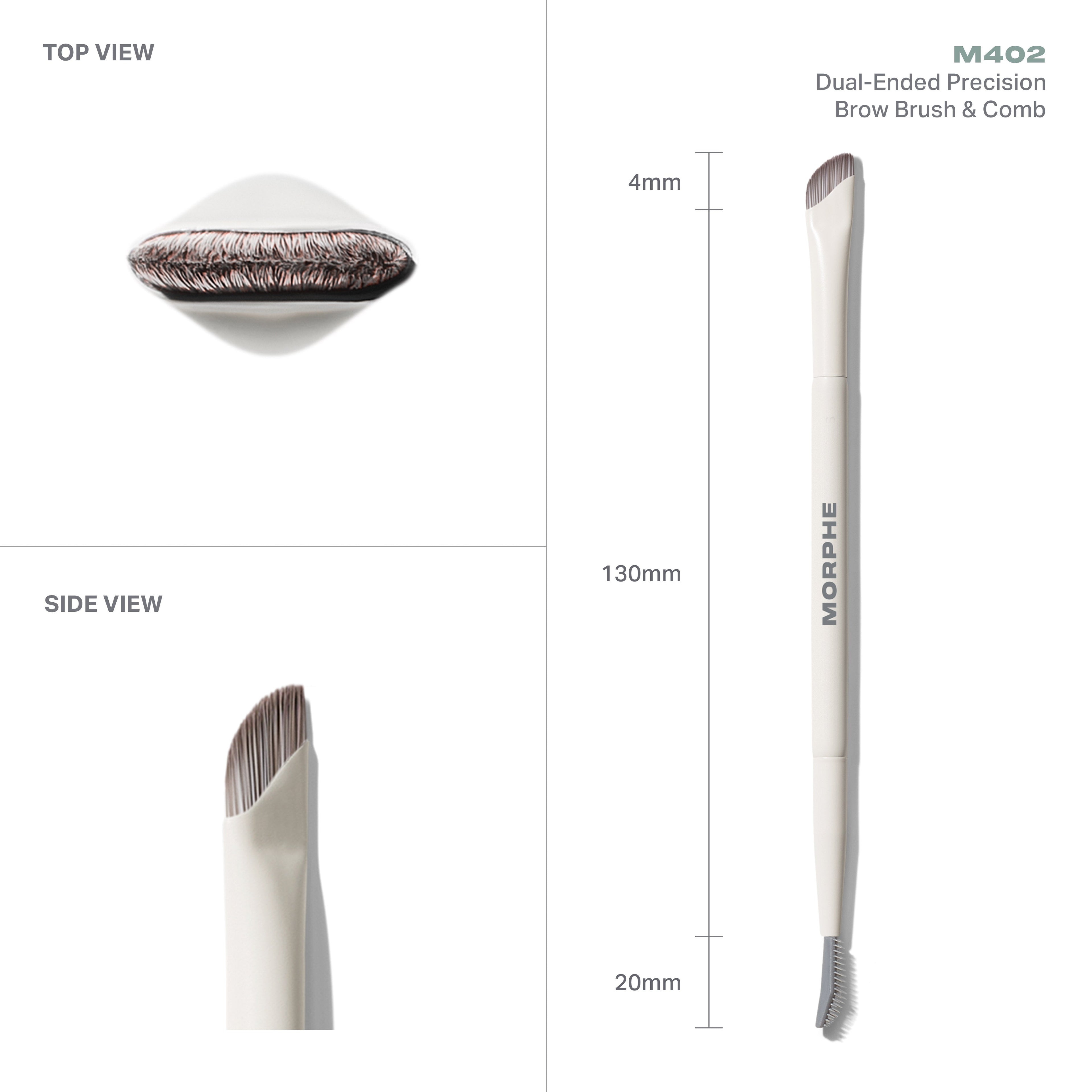 M402 Dual-Ended Precision Brow Brush & Comb